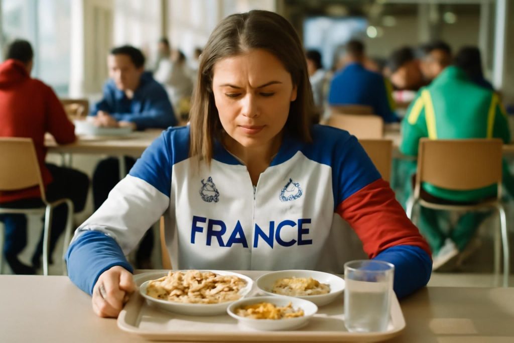 romane miradoli, skieuse alpin aux jo, critique la mauvaise qualité des repas servis à la cantine du village olympique, soulevant des préoccupations sur l'accueil des athlètes.