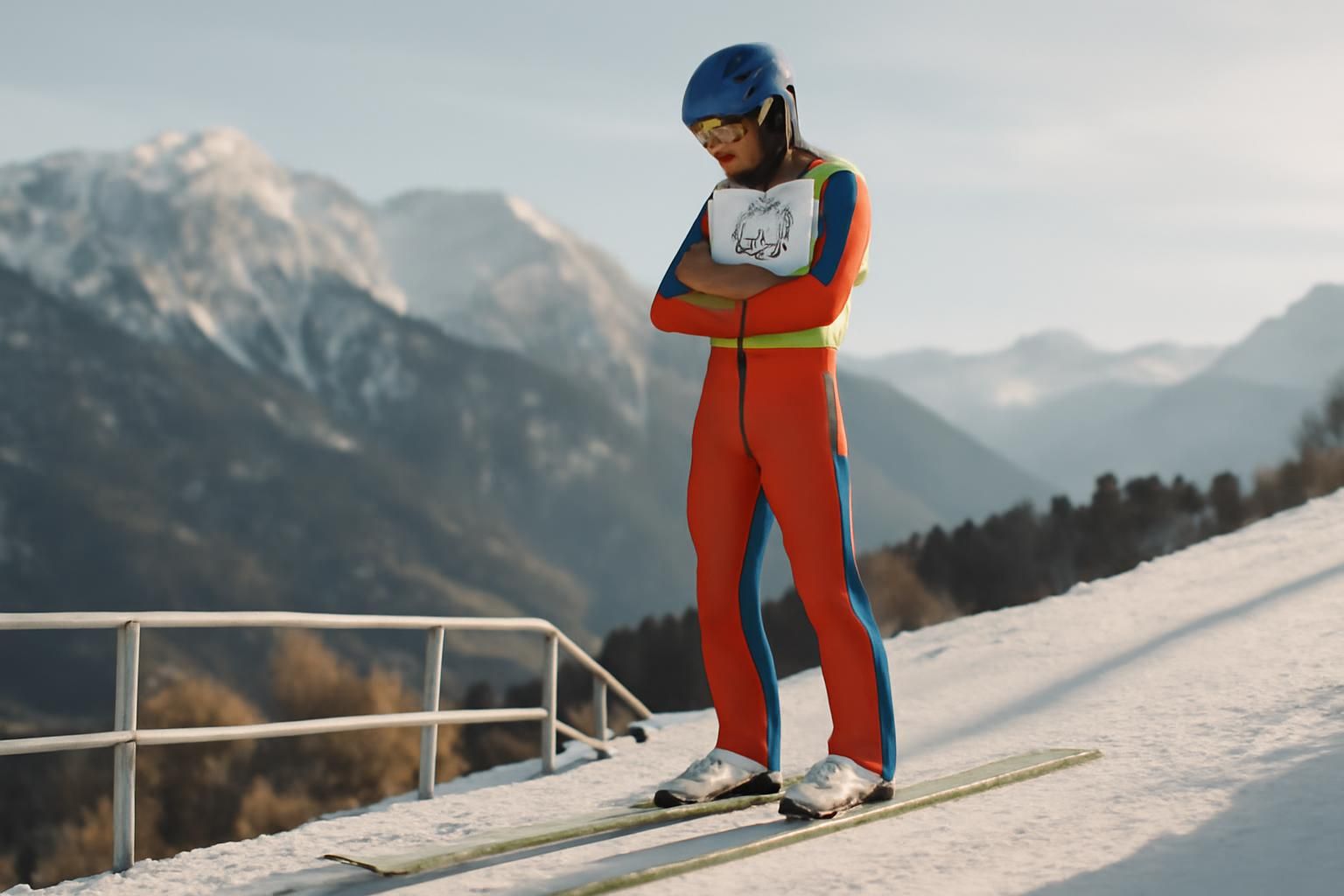 le champion olympique de saut à skis refuse de tenter un saut périlleux, préférant la prudence à la folie dans sa discipline.