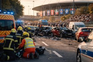 découvrez comment un accident de la route majeur perturbe l'organisation du tournoi des six nations 2026, entraînant d'importants dégâts et des répercussions inattendues.