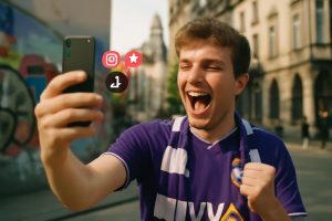 découvrez comment dean raey, passionné supporter d'anderlecht, fait sensation sur instagram et tiktok en partageant ses moments bruxellois, au point de susciter une réaction de marc coucke.