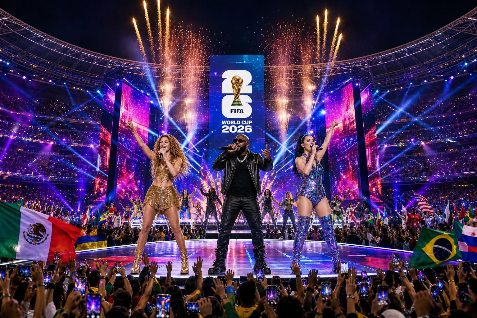 découvrez les stars de la coupe du monde 2026 : shakira, vegedream et katy perry illumineront les trois cérémonies d'ouverture avec leurs performances exceptionnelles.