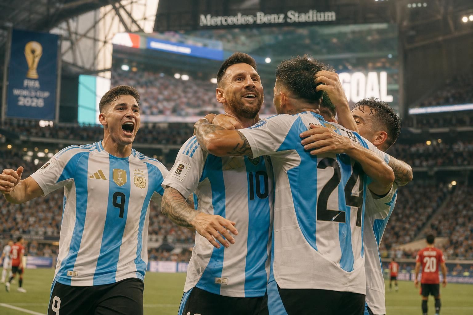revivez le match spectaculaire de la coupe du monde 2026 où l'argentine a réalisé un comeback impressionnant pour battre l'égypte et se qualifier pour les quarts de finale.