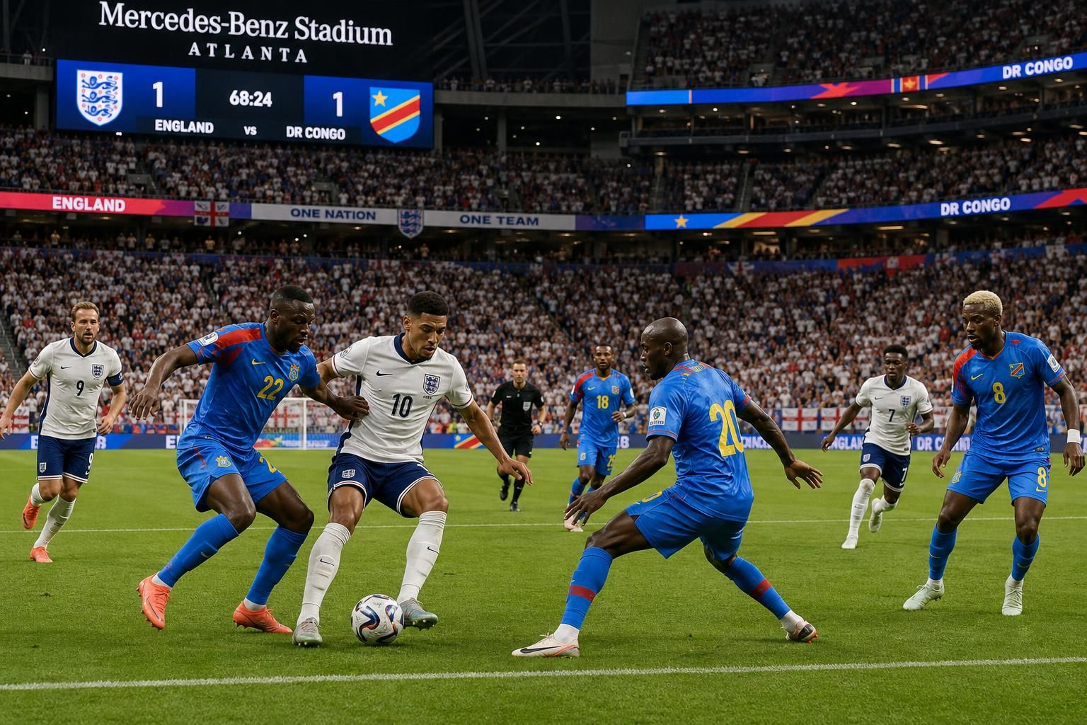 suivez en direct le match passionnant entre l'angleterre et la rd congo en 16e de finale de la coupe du monde. ne manquez rien de ce choc décisif avec notre live complet.