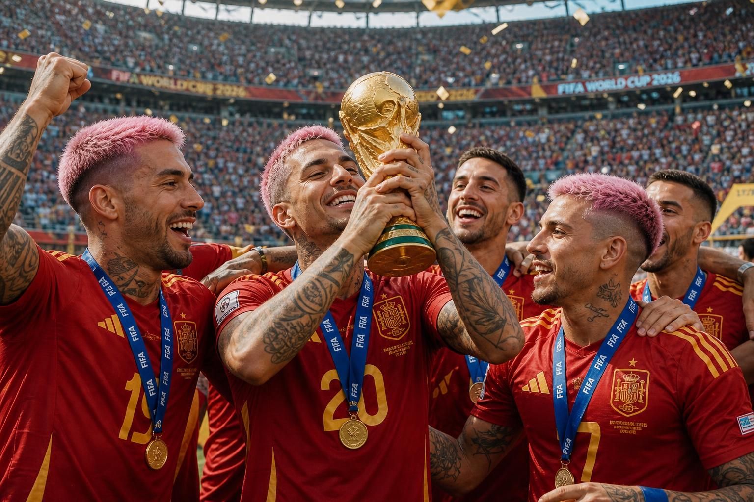 découvrez si les joueurs espagnols de la coupe du monde 2026 ont tenu leurs paris audacieux, mêlant coloration rose et nouveaux tatouages, et l'impact de ces choix sur la compétition.